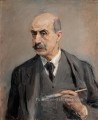 Autoportrait avec brosse 1913 Max Liebermann impressionnisme allemand
